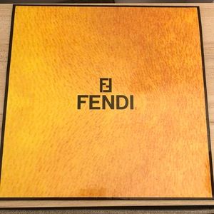 Fendi Paper Scarf Gift Box with Tissue Paper and Gift Card